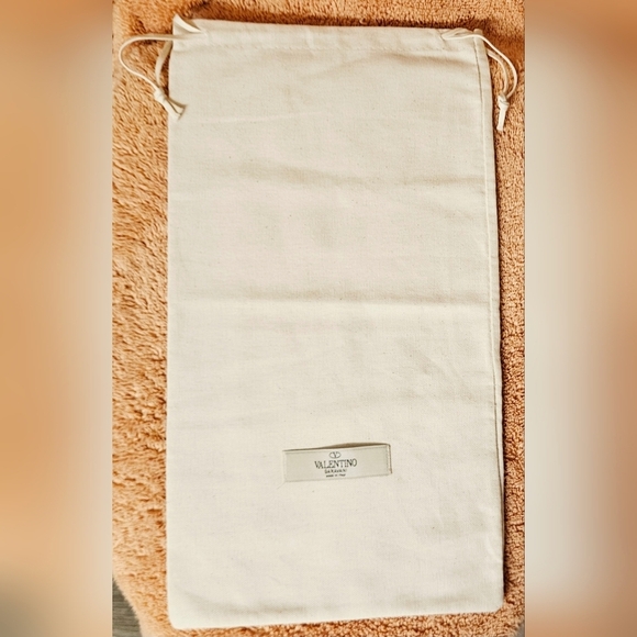 LG Valentino Garavani White Drawstring Dust Bag Cover Pouch Wallet Replacement - Picture 3 of 6